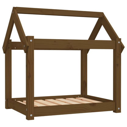 Dog Bed Honey Brown 71x55x70 cm Solid Wood Pine