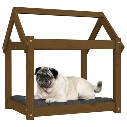 Dog Bed Honey Brown 71x55x70 cm Solid Wood Pine