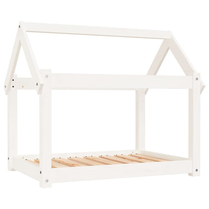 Dog Bed White 81x60x70 cm Solid Wood Pine