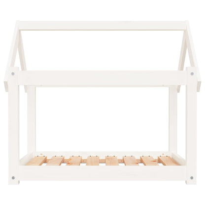 Dog Bed White 81x60x70 cm Solid Wood Pine