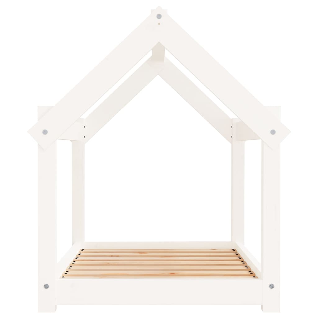 Dog Bed White 81x60x70 cm Solid Wood Pine