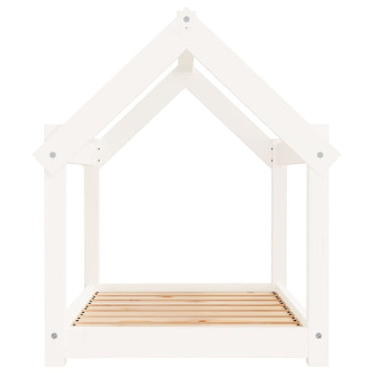 Dog Bed White 81x60x70 cm Solid Wood Pine