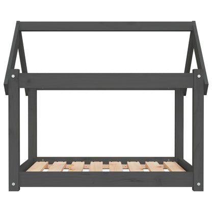 Dog Bed Grey 81x60x70 cm Solid Wood Pine