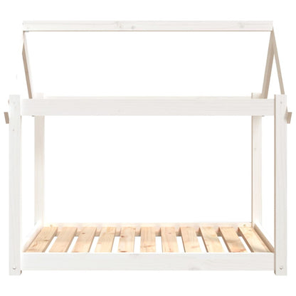 Dog Bed White 101x70x90 cm Solid Wood Pine