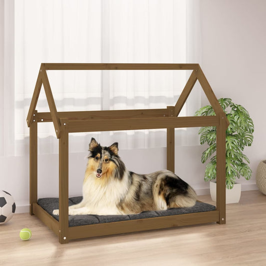 Dog Bed Honey Brown 101x70x90 cm Solid Wood Pine