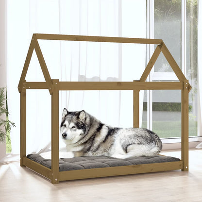 Dog Bed Honey Brown 111x80x100 cm Solid Wood Pine