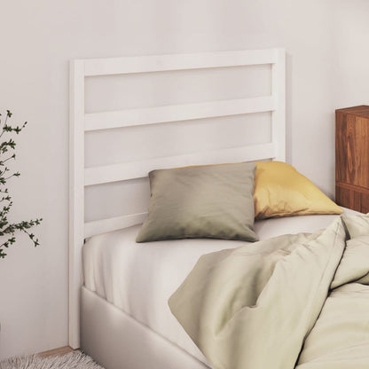 Bed Headboard White 95x4x100 cm Solid Wood Pine