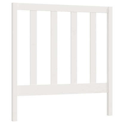 Bed Headboard White 95x4x100 cm Solid Wood Pine