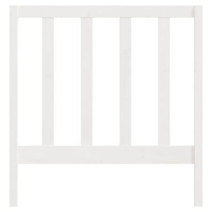 Bed Headboard White 95x4x100 cm Solid Wood Pine