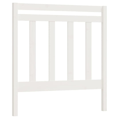 Bed Headboard White 95x4x100 cm Solid Wood Pine