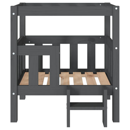 Dog Bed Grey 65.5x50.5x70 cm Solid Wood Pine