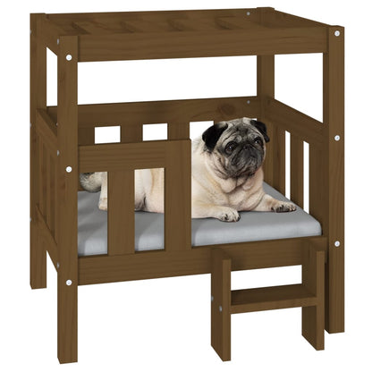 Dog Bed Honey Brown 65.5x50.5x70 cm Solid Wood Pine