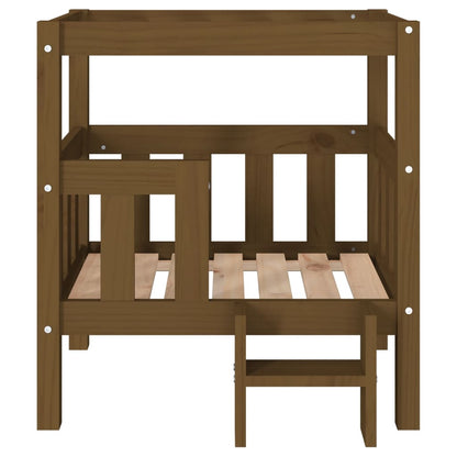 Dog Bed Honey Brown 65.5x50.5x70 cm Solid Wood Pine