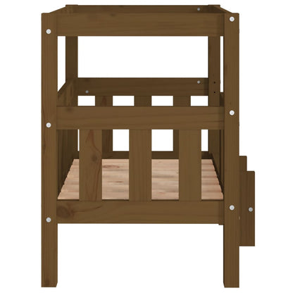 Dog Bed Honey Brown 65.5x50.5x70 cm Solid Wood Pine