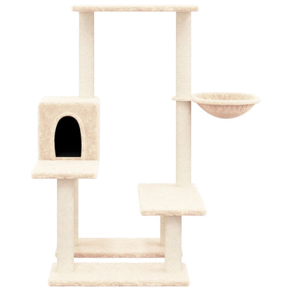 Cat Tree with Sisal Scratching Posts Cream 94.5 cm