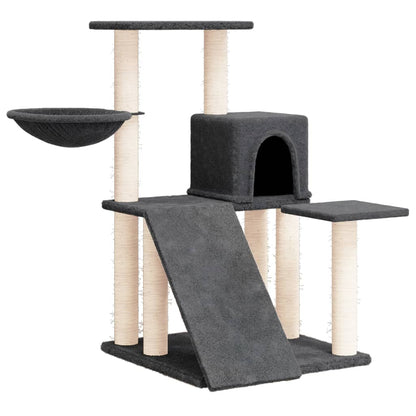 Cat Tree with Sisal Scratching Posts Dark Grey 82 cm