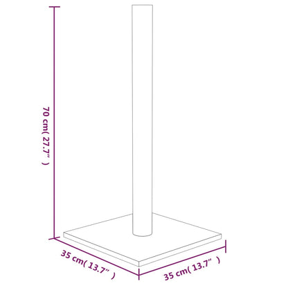 Cat Scratching Post Dark Grey 35x35x70 cm