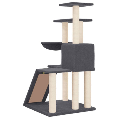 Cat Tree with Sisal Scratching Posts Dark Grey 94 cm