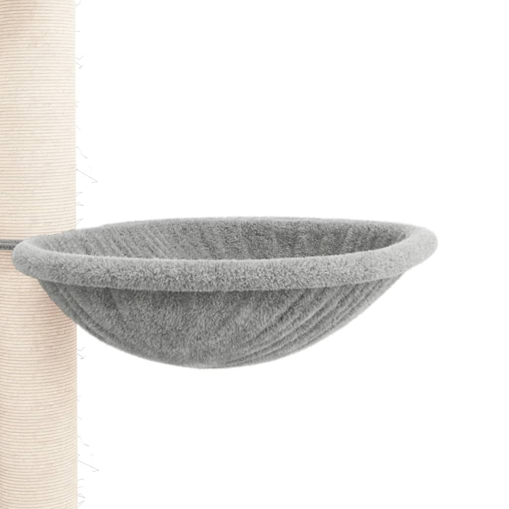 Floor to Ceiling Cat Tree Light Grey 258.5-284.5 cm