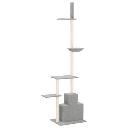 Floor to Ceiling Cat Tree Light Grey 250.5-276.5 cm