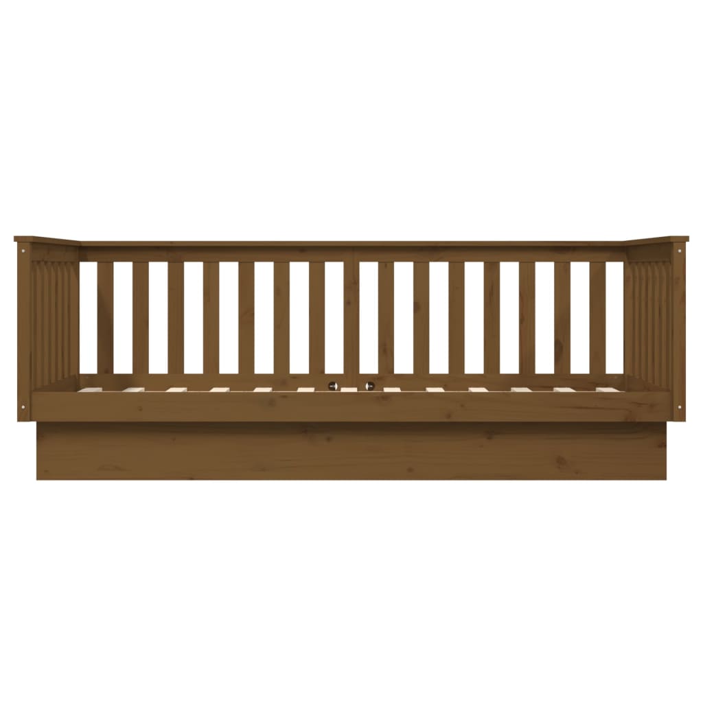 Day Bed without Mattress Honey Brown 100x200 cm Solid Wood Pine