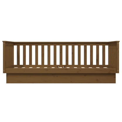 Day Bed without Mattress Honey Brown 100x200 cm Solid Wood Pine