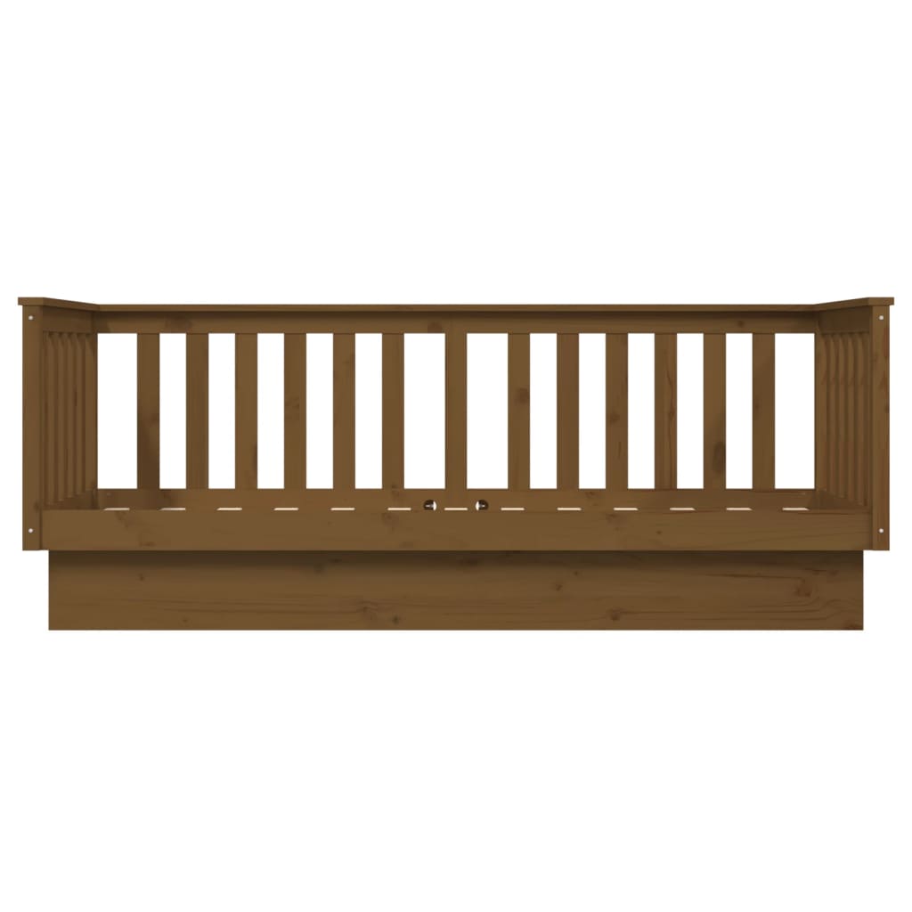 Day Bed without Mattress Honey Brown 75x190 cm Small Single Solid Wood Pine