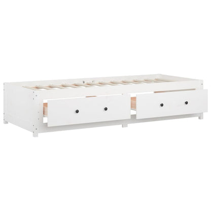 Day Bed without Mattress White 90x200 cm Solid Wood Pine