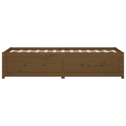 Day Bed without Mattress Honey Brown 90x190 cm Single  Solid Wood Pine