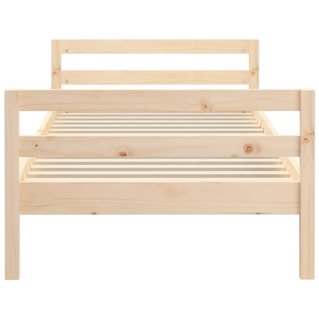 Bed Frame without Mattress 90x190 cm Single Solid Wood Pine