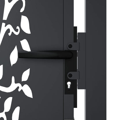 Garden Gate Anthracite 105x105 cm Steel Tree Design