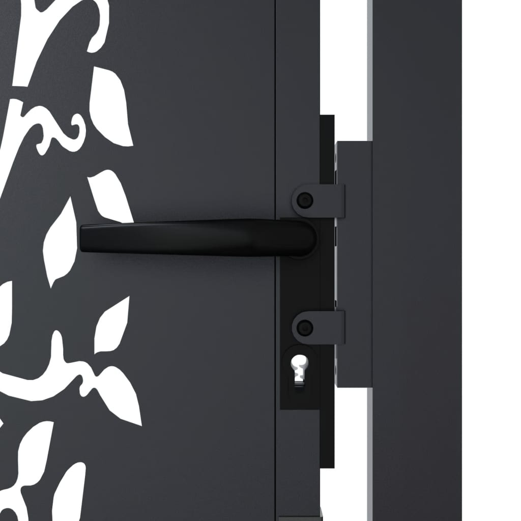 Garden Gate Anthracite 105x130 cm Steel Tree Design