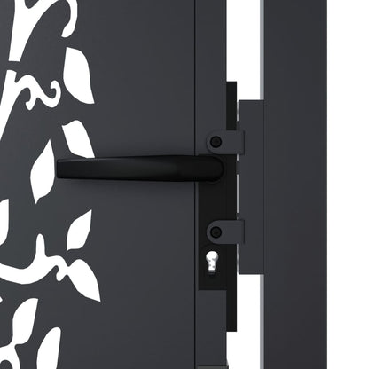 Garden Gate Anthracite 105x130 cm Steel Tree Design