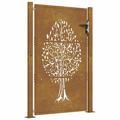 Garden Gate 105x155 cm Corten Steel Tree Design