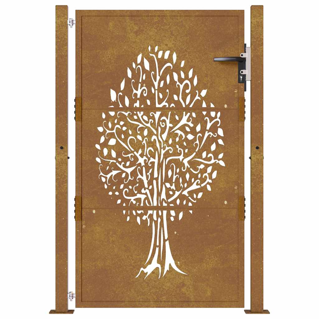 Garden Gate 105x155 cm Corten Steel Tree Design