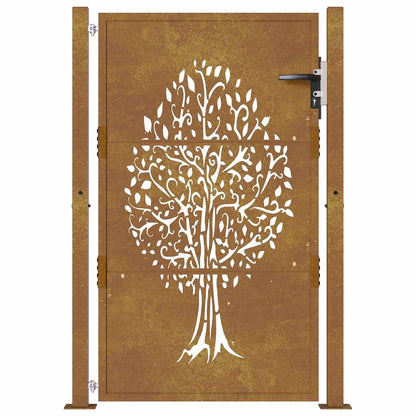 Garden Gate 105x155 cm Corten Steel Tree Design