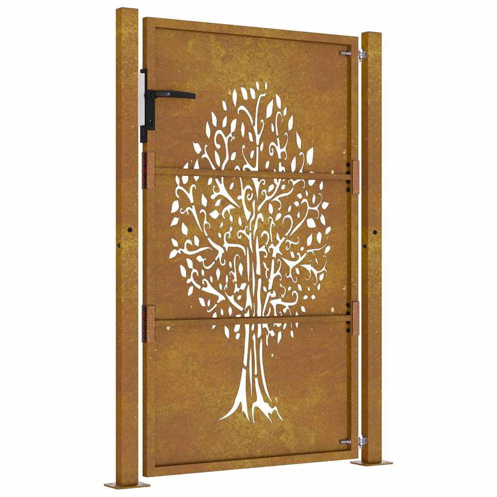 Garden Gate 105x155 cm Corten Steel Tree Design