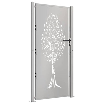 Garden Gate 105x180 cm Corten Steel Tree Design