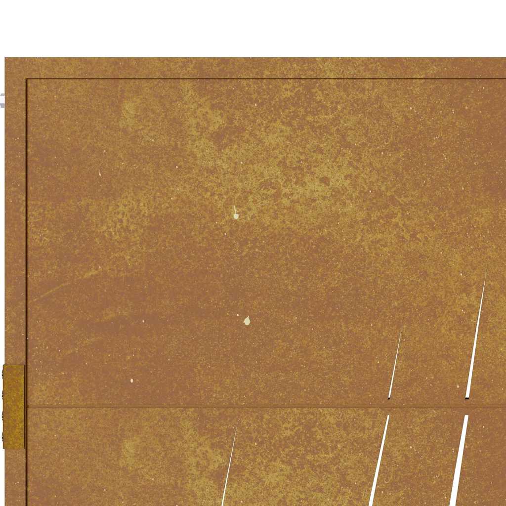 Garden Gate 105x80 cm Corten Steel Grass Design
