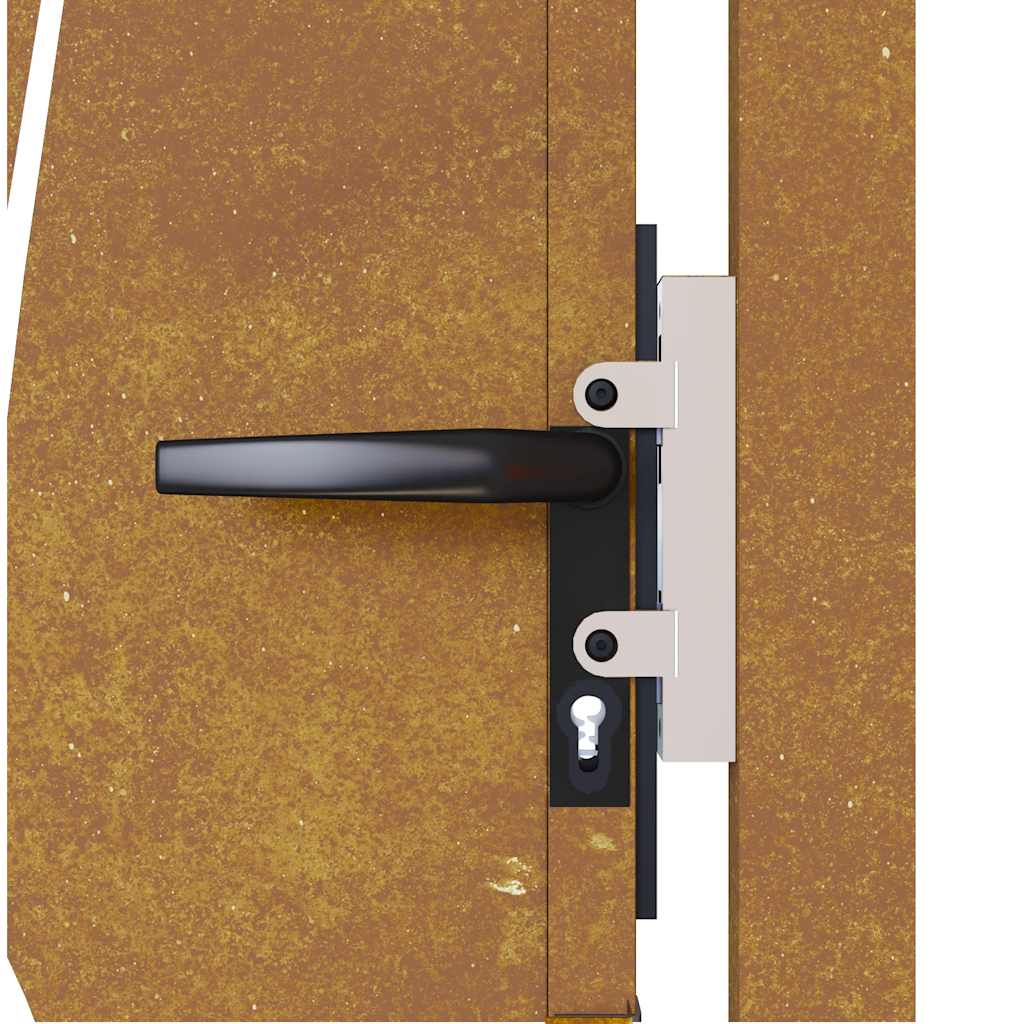 Garden Gate 105x105 cm Corten Steel Grass Design