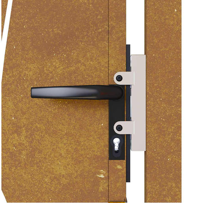 Garden Gate 105x105 cm Corten Steel Grass Design