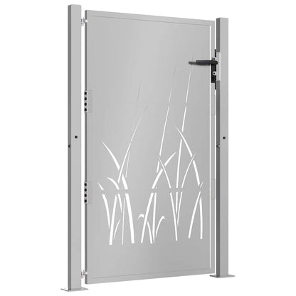 Garden Gate 105x130 cm Corten Steel Grass Design