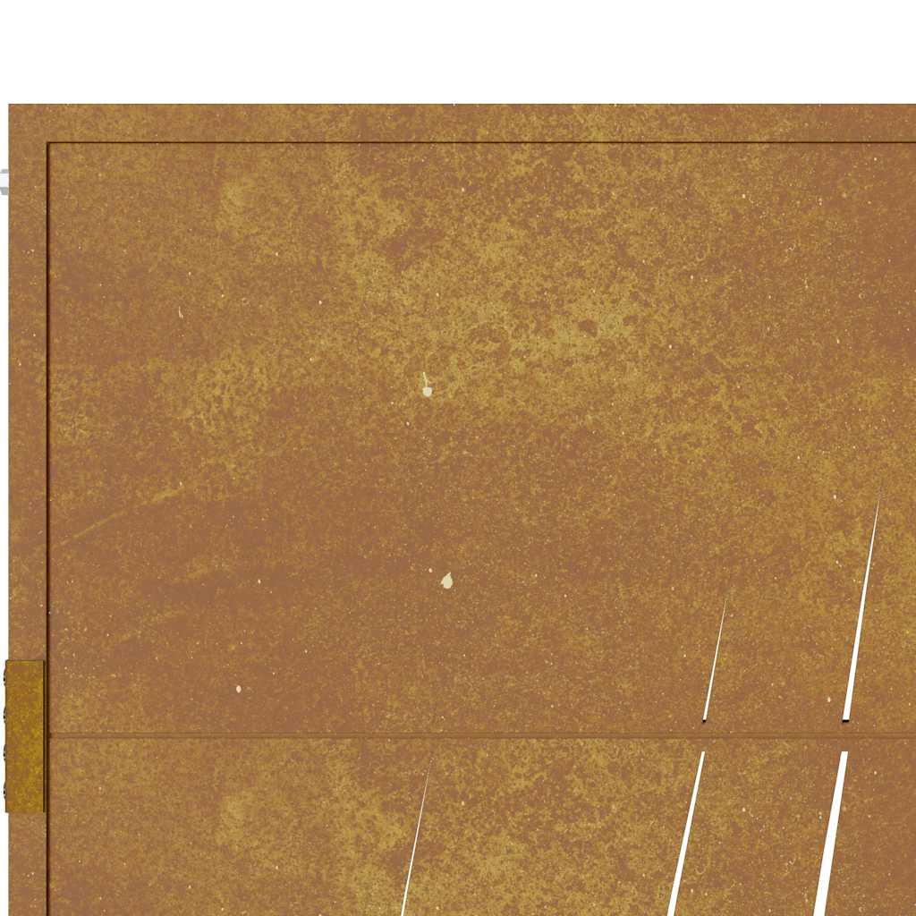 Garden Gate 105x155 cm Corten Steel Grass Design