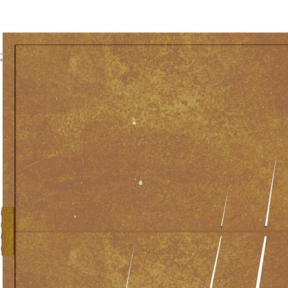 Garden Gate 105x205 cm Corten Steel Grass Design