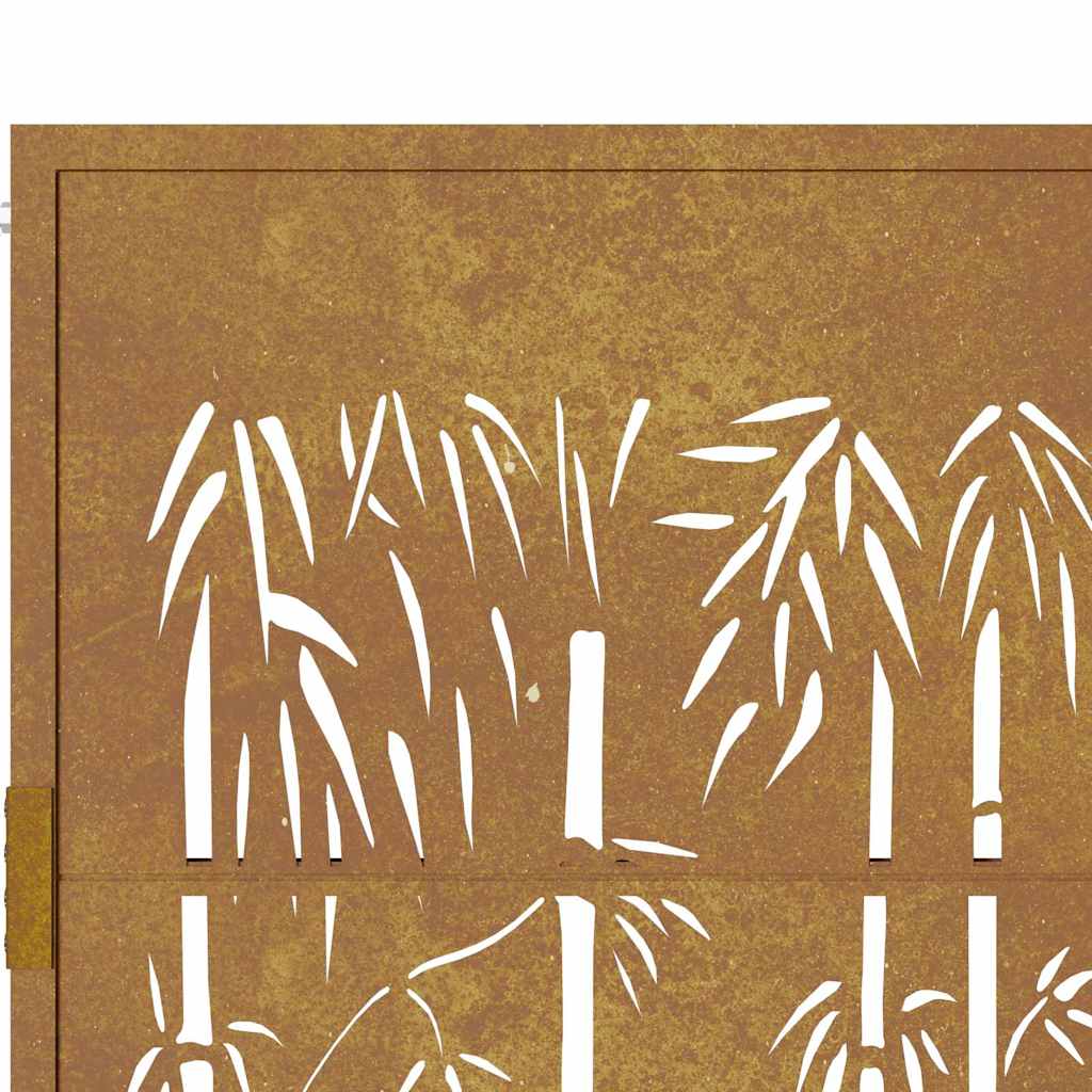 Garden Gate 105x80 cm Corten Steel Bamboo Design