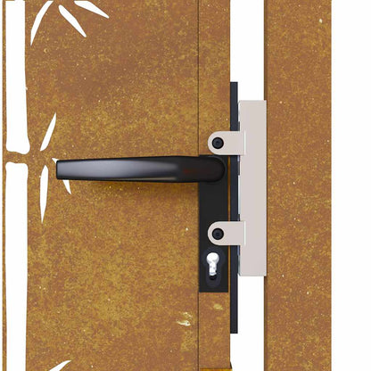 Garden Gate 105x80 cm Corten Steel Bamboo Design