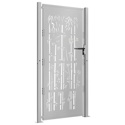 Garden Gate 105x205 cm Corten Steel Bamboo Design