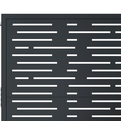 Garden Gate Anthracite 105x105 cm Steel Square Design