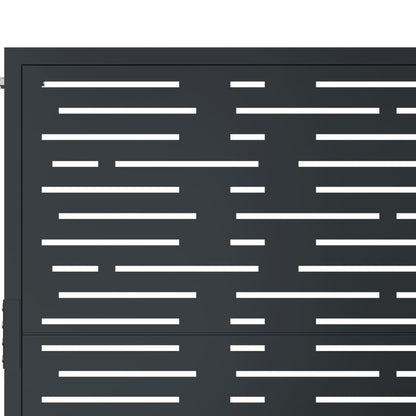 Garden Gate Anthracite 105x130 cm Steel Square Design