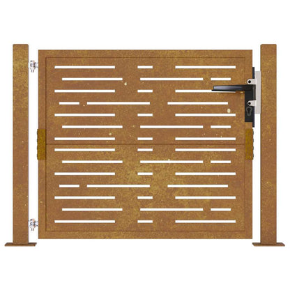 Garden Gate 105x105 cm Corten Steel Square Design